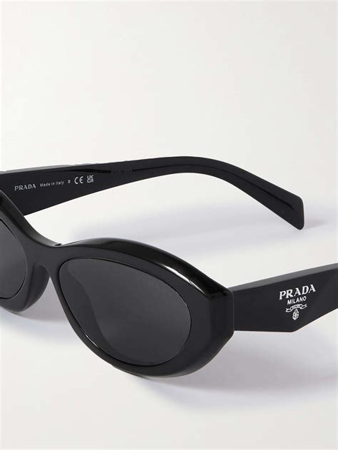 prada oval.sunglasses|Prada eyewear oval frame sunglasses.